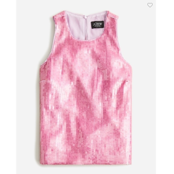 J.Crew Collection Pink Mauve Sequin Shell Tank Top - Picture 1 of 10